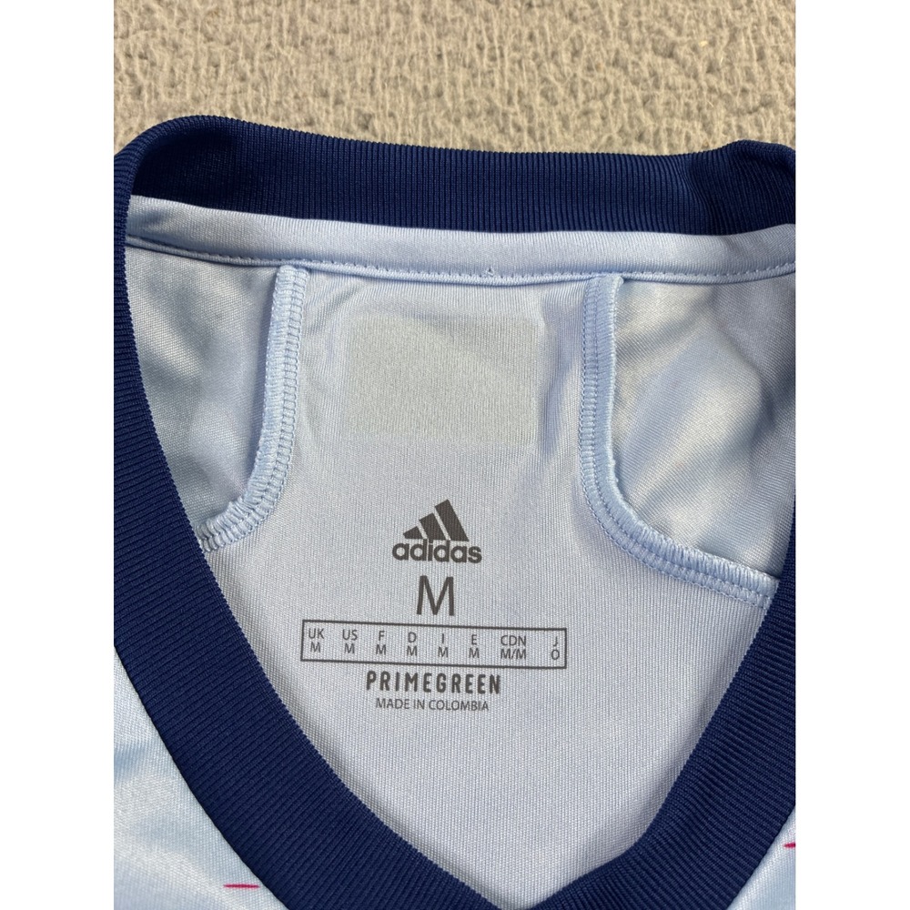FC Dallas Adidas MLS Soccer Jersey Mens Medium Light Blue Aeroready Primegreen - Picture 2 of 14